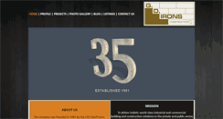 Desktop Screenshot of gdironsconstruction.net